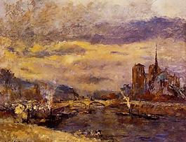 Albert Lebourg 0069法國(guó)畫家阿伯特賴博Albert Lebourg印象派風(fēng)景靜物自然油畫裝飾畫