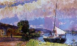 Albert Lebourg 0082法國畫家阿伯特賴博Albert Lebourg印象派風(fēng)景靜物自然油畫裝飾畫