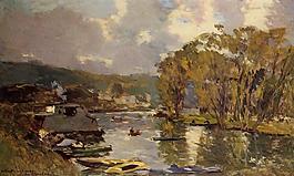 Albert Lebourg 0100法國(guó)畫家阿伯特賴博Albert Lebourg印象派風(fēng)景靜物自然油畫裝飾畫