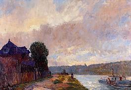 Albert Lebourg 0102法國(guó)畫家阿伯特賴博Albert Lebourg印象派風(fēng)景靜物自然油畫裝飾畫