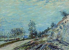 Alfred Sisley - On the Road of Moret, 1882法國畫家阿爾弗萊德西斯萊alfred sisley印象派自然風(fēng)景天空油畫裝飾畫