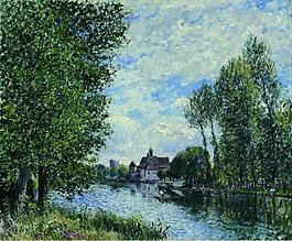 Alfred Sisley - The Summer in Moret, 1888法國(guó)畫家阿爾弗萊德西斯萊alfred sisley印象派自然風(fēng)景天空油畫裝飾畫