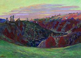 Armand Guillaumin - The Castle Ruins in Crozant, 1898法国画家阿曼吉约曼armand guillaumin印象派风景人物田园油画装饰画