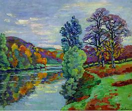 Armand Guillaumin - The Echo Rock, Crozant, 1913法國畫家阿曼吉約曼armand guillaumin印象派風景人物田園油畫裝飾畫