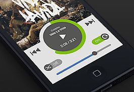 iphone音樂(lè)播放器UI界面