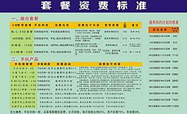 套餐資費標準圖片