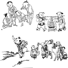童子矢量圖
