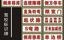 駕校各科目項(xiàng)目標(biāo)志圖片