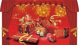 紅色背景模板圖片