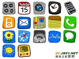 手繪iphone手機(jī)內(nèi)圖標(biāo)png