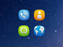 超級清爽的手機圖標設(shè)計欣賞