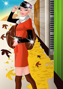 时尚美女购物