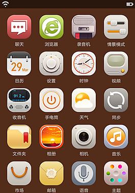 手機主題ICON圖標UI  采集大賽
