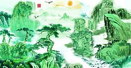 山水國畫圖片