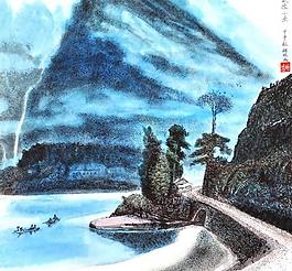山水國畫圖片