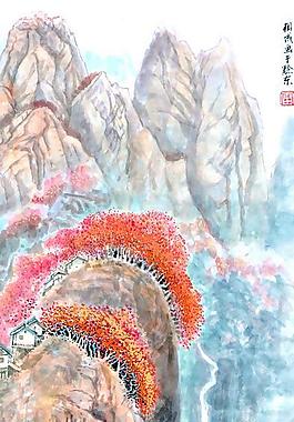 山水國畫圖片