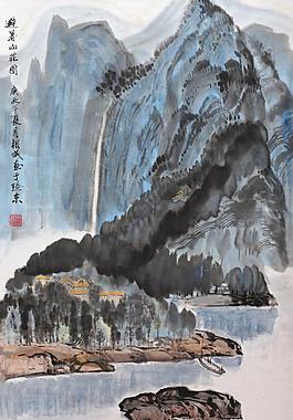 山水國畫圖片
