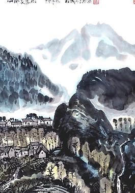 山水國畫圖片
