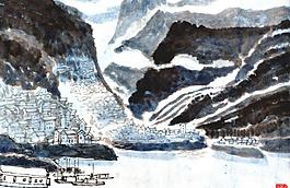 山水國畫圖片