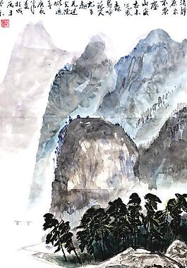 山水国画图片