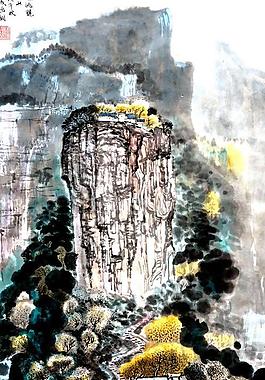 國畫山水圖片