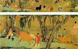 浴馬圖圖片