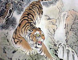 猛虎下山圖片
