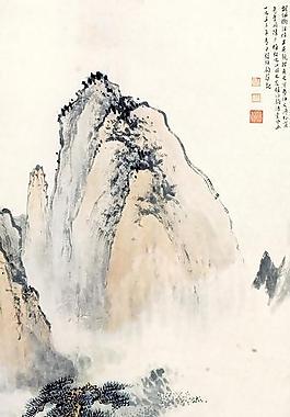 云山寺院圖圖片