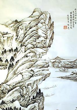 雨后溪山圖片
