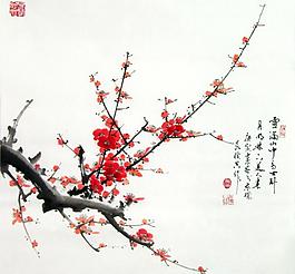 雪地紅美人圖片