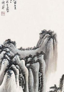 秋山紅樹圖片