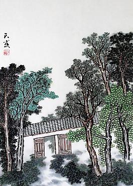 靜靜山林圖片