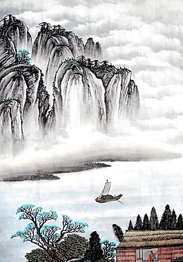 春江泛舟图片