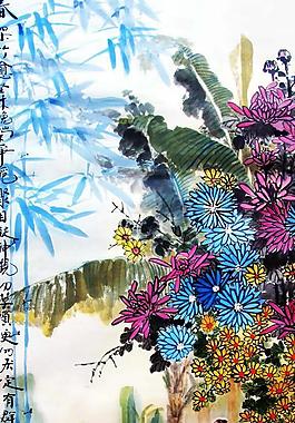秋花漫爛圖片