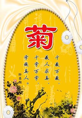 菊花 名言展板圖片