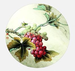 蝈蝈葡萄图图片