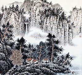 春山云涌圖片
