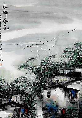 水鄉(xiāng)春色圖片