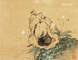 花卉蟲奇石小品圖片