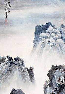 秋青綠山水圖片