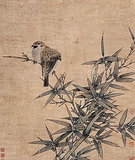 竹雀圖圖片