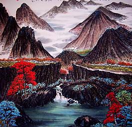深秋清泉圖片
