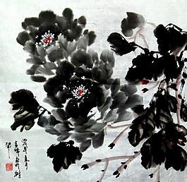 水墨牡丹圖片