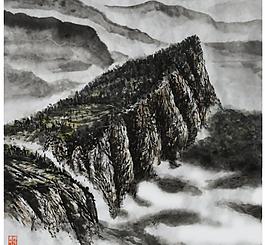 雨后五女山圖片