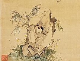 花卉蟲奇石小品圖片