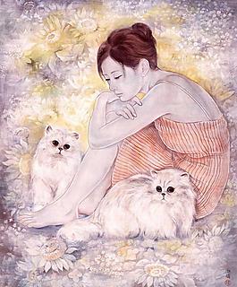 少女情思圖片