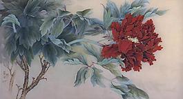 绿叶红花图片