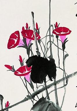 白石国画图片