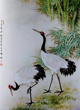 鶴壽延年圖片
