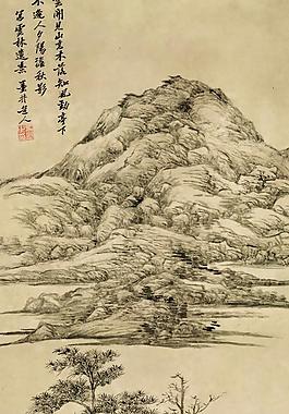 夕陽秋影圖圖片